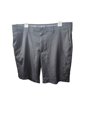 PGA Tour Mens Black Golf Shorts Size 38 Polyester-Blend Flat Front Comfortable S